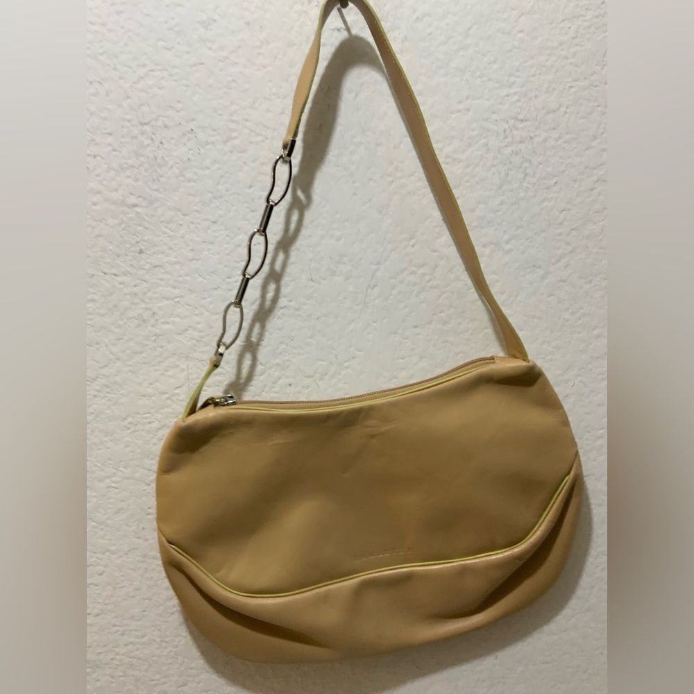 Lamarthe Leather shoulder Bag chain strap accent made in Italy